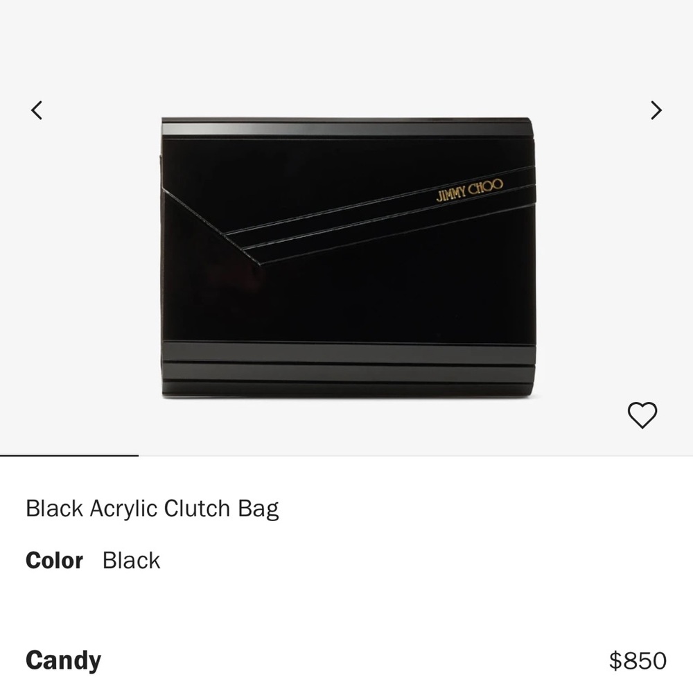 Jimmy Choo “Candy” Black Acrylic Clutch Bag
